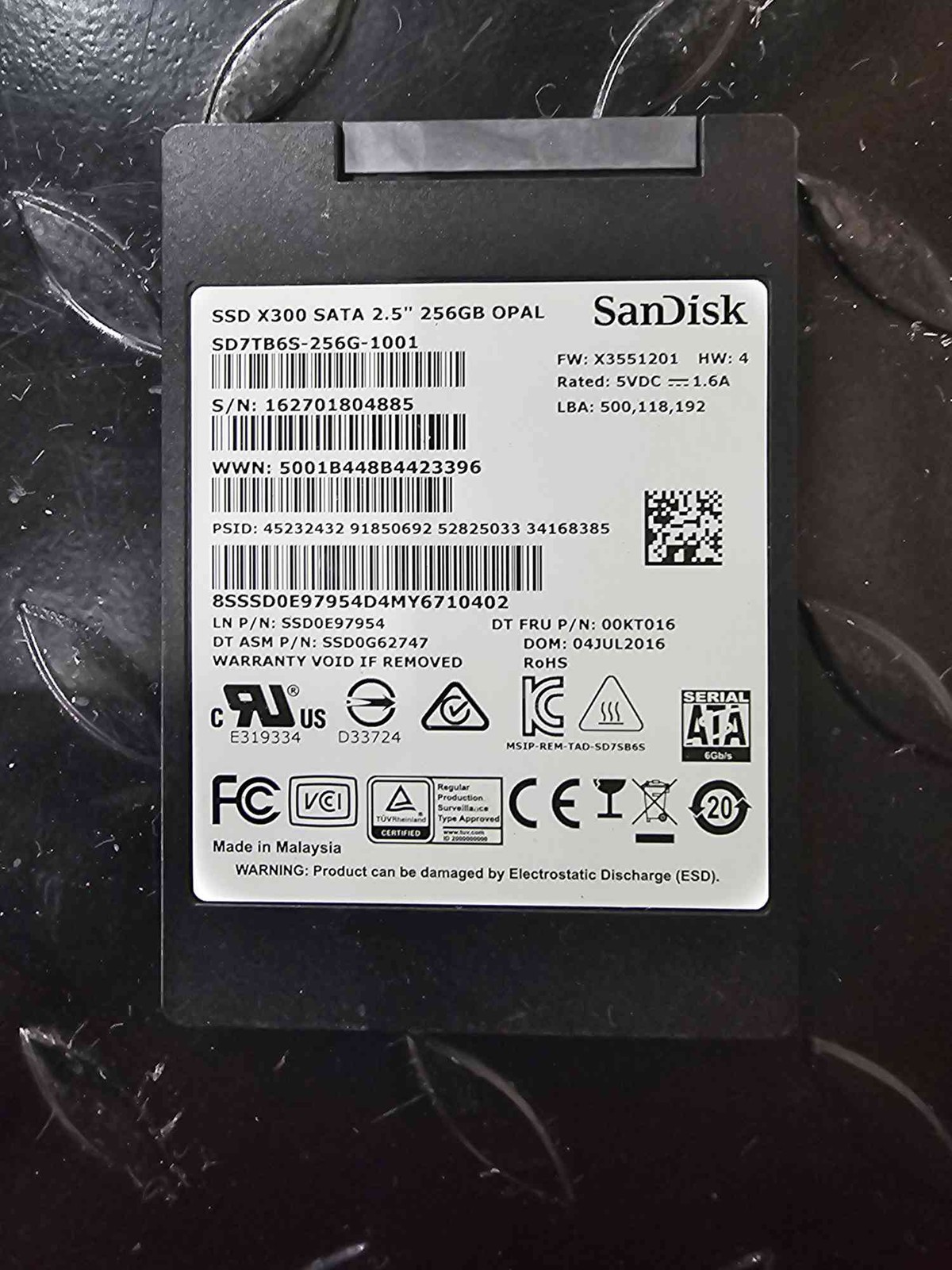 SanDisk SD7TB6S-256G-1001 SanDisk SD7TB6S-256G-1001