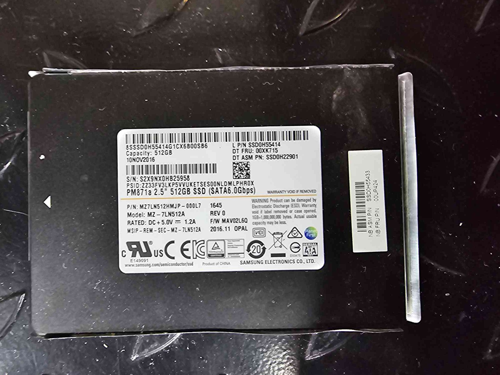 SAMSUNG MZ-7LN512A SAMSUNG MZ-7LN512A