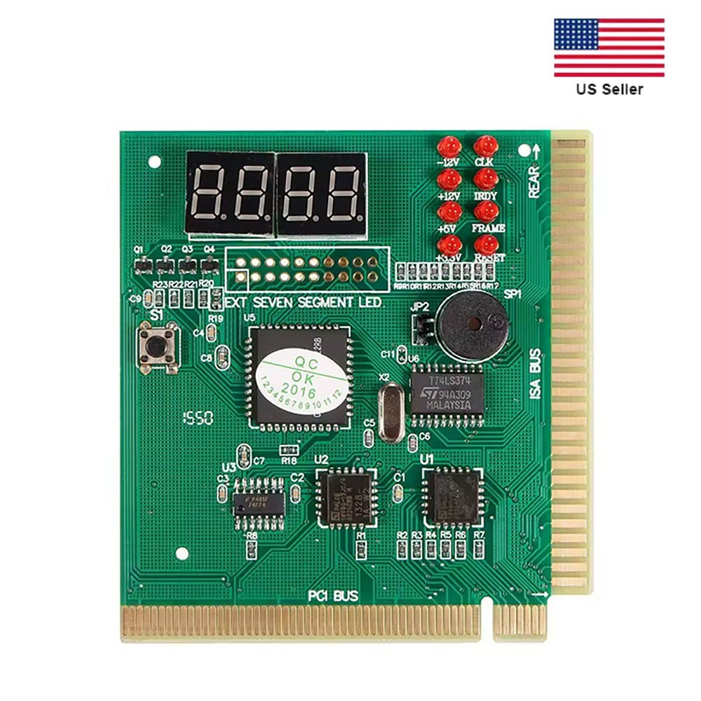 PCI & ISA Tester Diagnostics Display 4-Digit PC Debug Analyzer Motherboard Card PCI & ISA Tester Diagnostics Display 4-Digit PC Debug Analyzer Motherboard Card