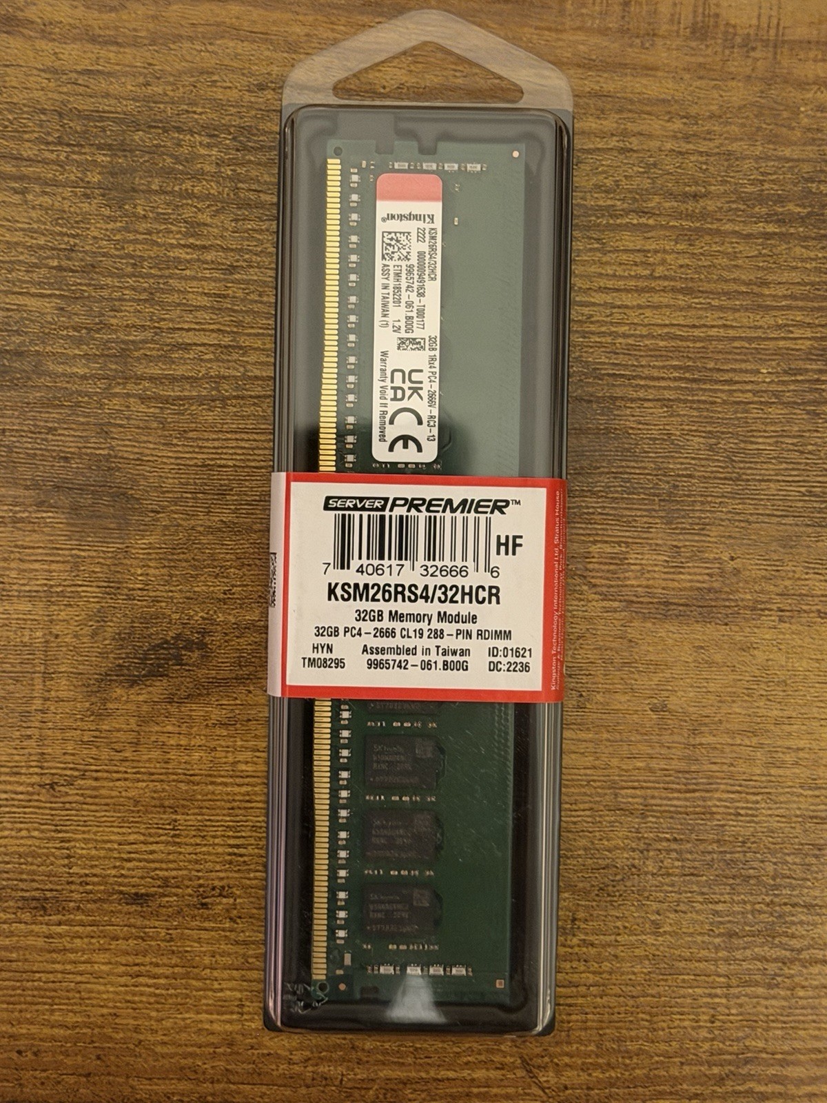 Kingston 32GB (KSM26RS4/32HCR) 1Rx4 PC4-2666V-RC3-13 RAM Modules