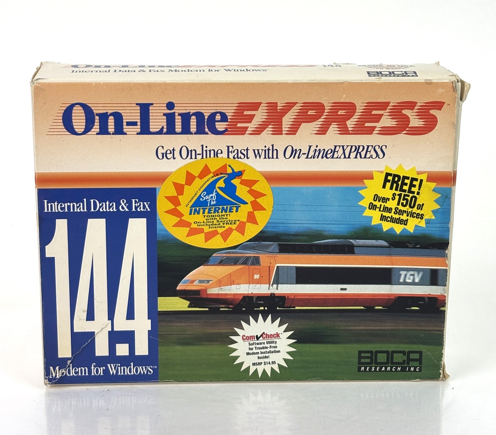 Vintage 90s Boca Research INC On-LineEXPRESS 14.4 Internal Data & Fax Modem Vintage 90s Boca Research INC On-LineEXPRESS 14.4 Internal Data & Fax Modem