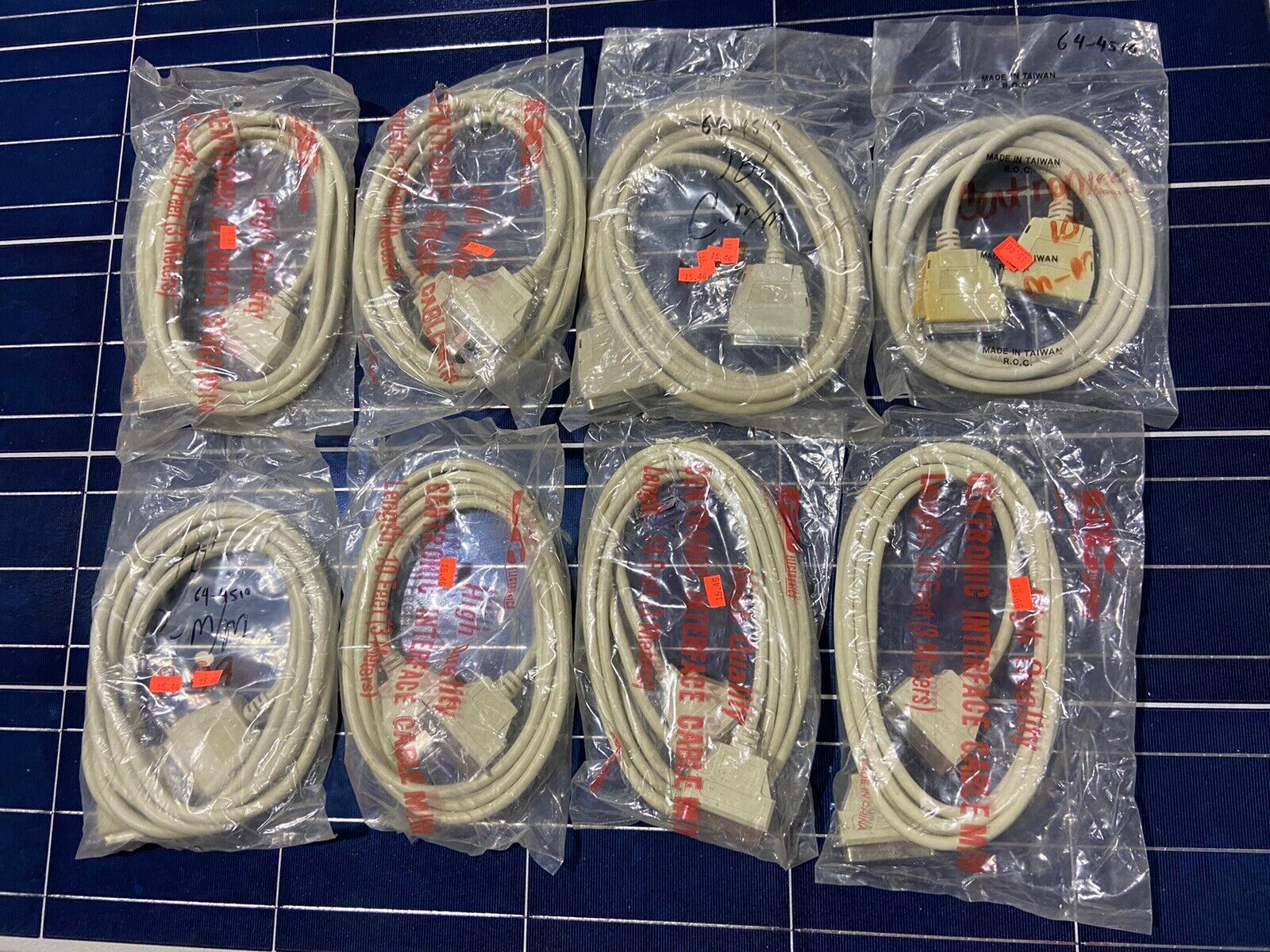 Vintage 10ft Centronic Interface Cable Male/Male 64-4510 Lot Of 8