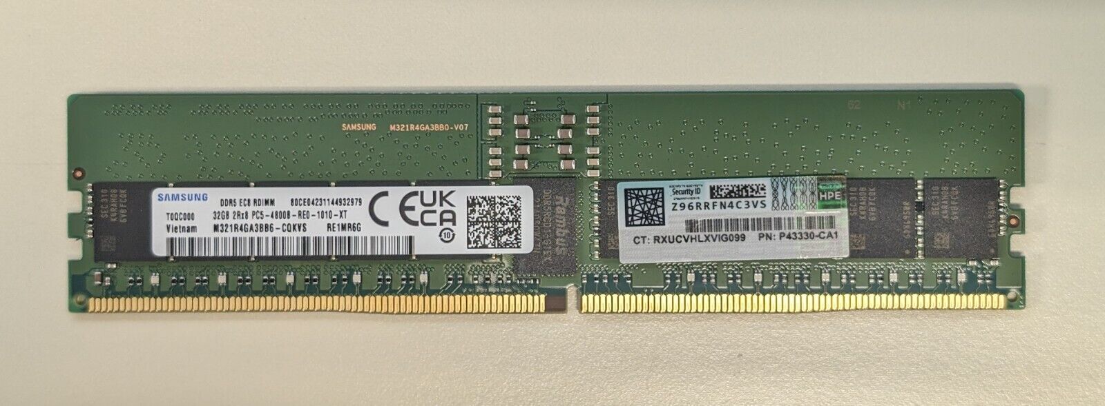 SAMSUNG 32GB 2Rx8 PC5-4800 EC8 RDIMM DDR5 ECC Server Memory RAM