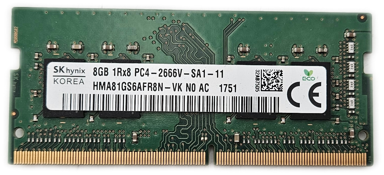 SK Hynix 8GB PC4-2666V (1x 8GB) DDR4 Laptop RAM SK Hynix 8GB PC4-2666V (1x 8GB) DDR4 Laptop RAM