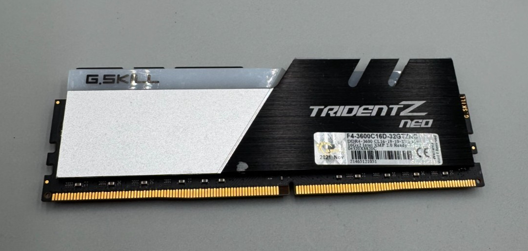 G.Skill Tridentz NEO 16GB 1x16GB PC4 DDR4 3600R MHz Desktop Memory Module Blk B G.Skill Tridentz NEO 16GB 1x16GB PC4 DDR4 3600R MHz Desktop Memory Module Blk B