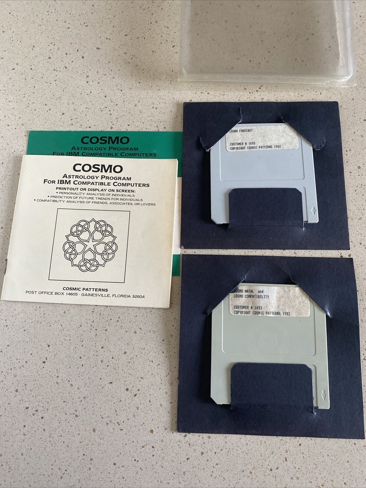 Vintage Floppy Disks Cosmo Astrology Program For IBM Compatible Computers
