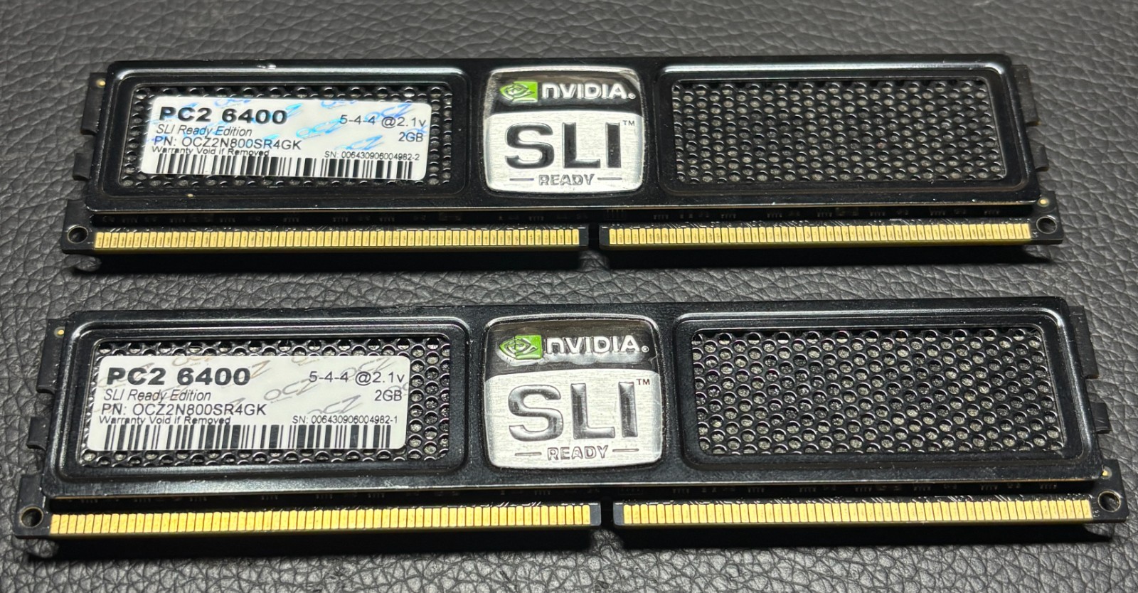 OCZ NVIDIA SLI Ready DDR2 4GB Kit 2x2GB PC2-6400 800MHz OCZ2N800SR4GK OCZ NVIDIA SLI Ready DDR2 4GB Kit 2x2GB PC2-6400 800MHz OCZ2N800SR4GK