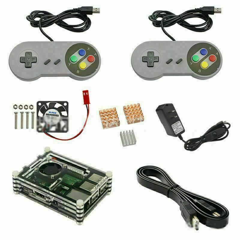 Retro Game Accessories with 2 Gamepads Set for Raspberry Pi 3/ 3B+ (B Plus) NEW