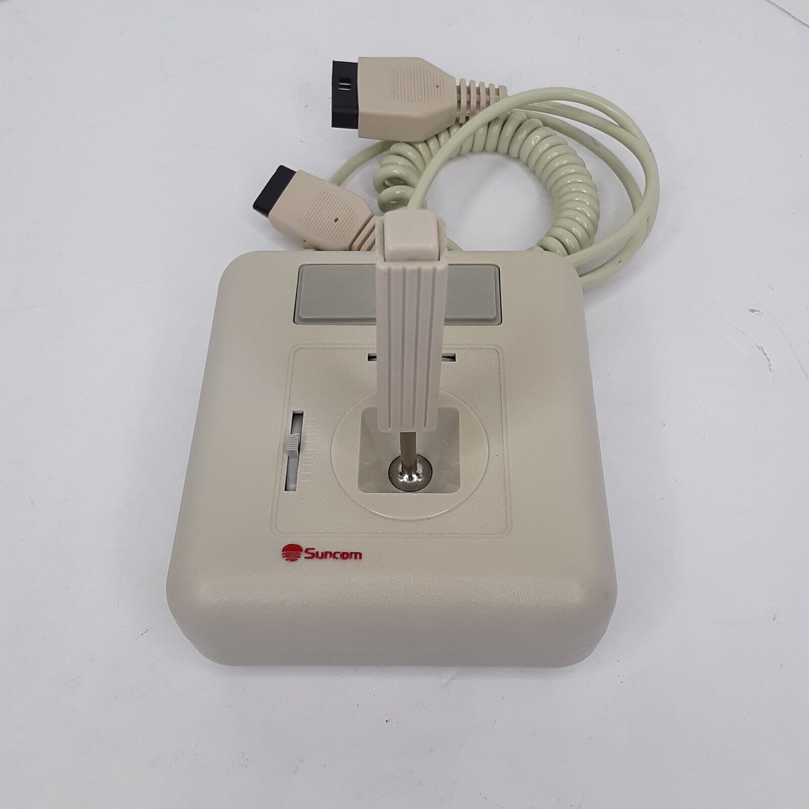 Vintage Suncom 3-Button Analog Joystick Apple II/IBM PC Selectable. Tested Works