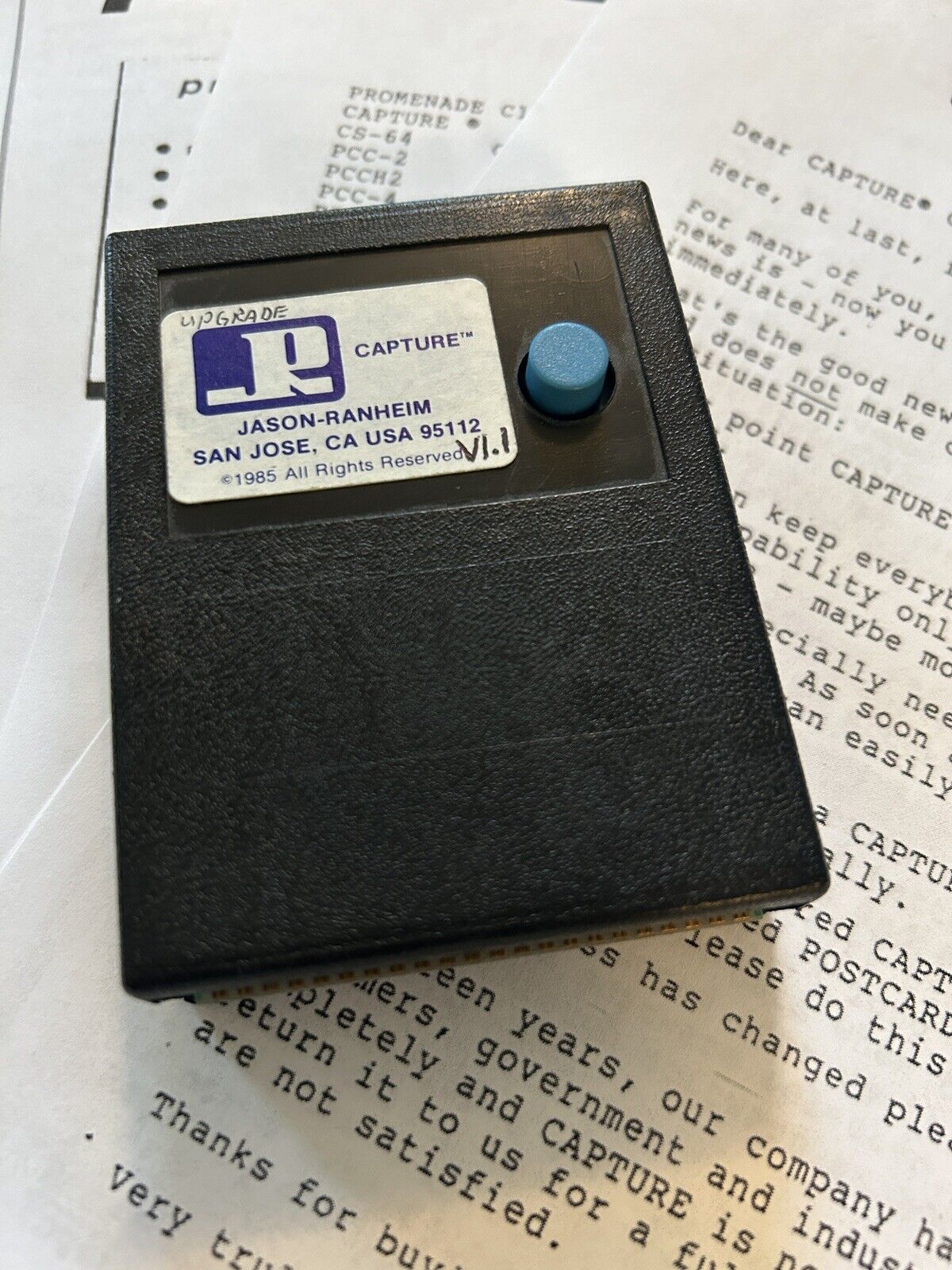 RARE Jason-Ranheim Capture Cartridge for the Commodore 64 / 64C / 128D / 128