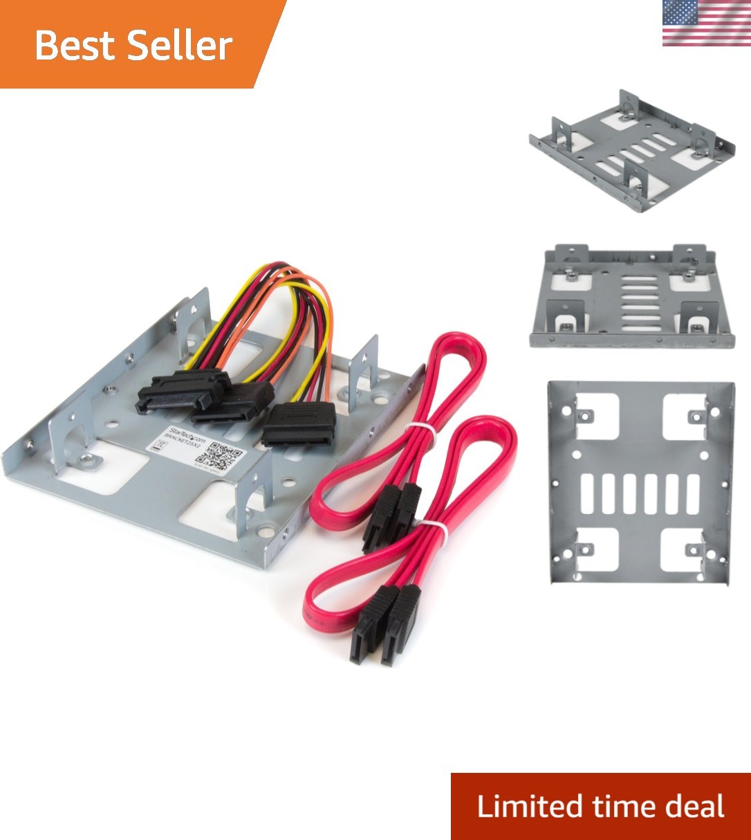 StarTech Dual 2.5in to 3.5in SATA Bracket Kit, TAA BRACKET25X2
