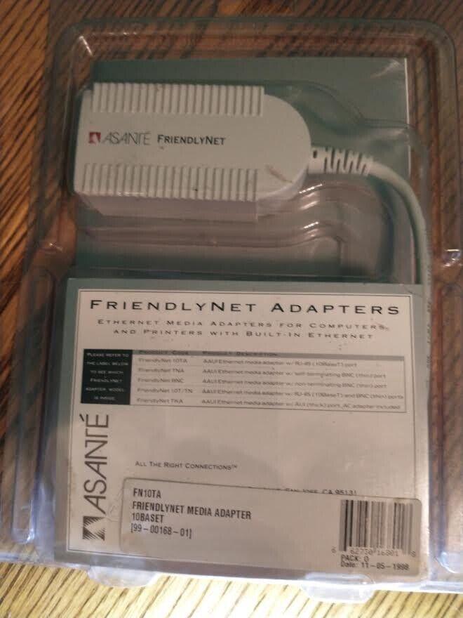 Asante Friendly Net 10T connector Apple Macitosh, New in Package