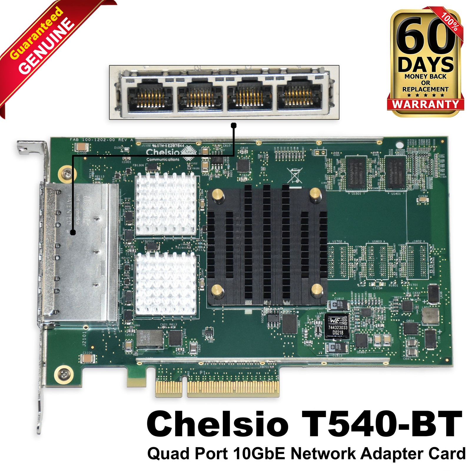 Dell Chelsio T540-BT Quad-Port 10GbE RJ45 PCIe Network Adapter 2RGPF Dell Chelsio T540-BT Quad-Port 10GbE RJ45 PCIe Network Adapter 2RGPF