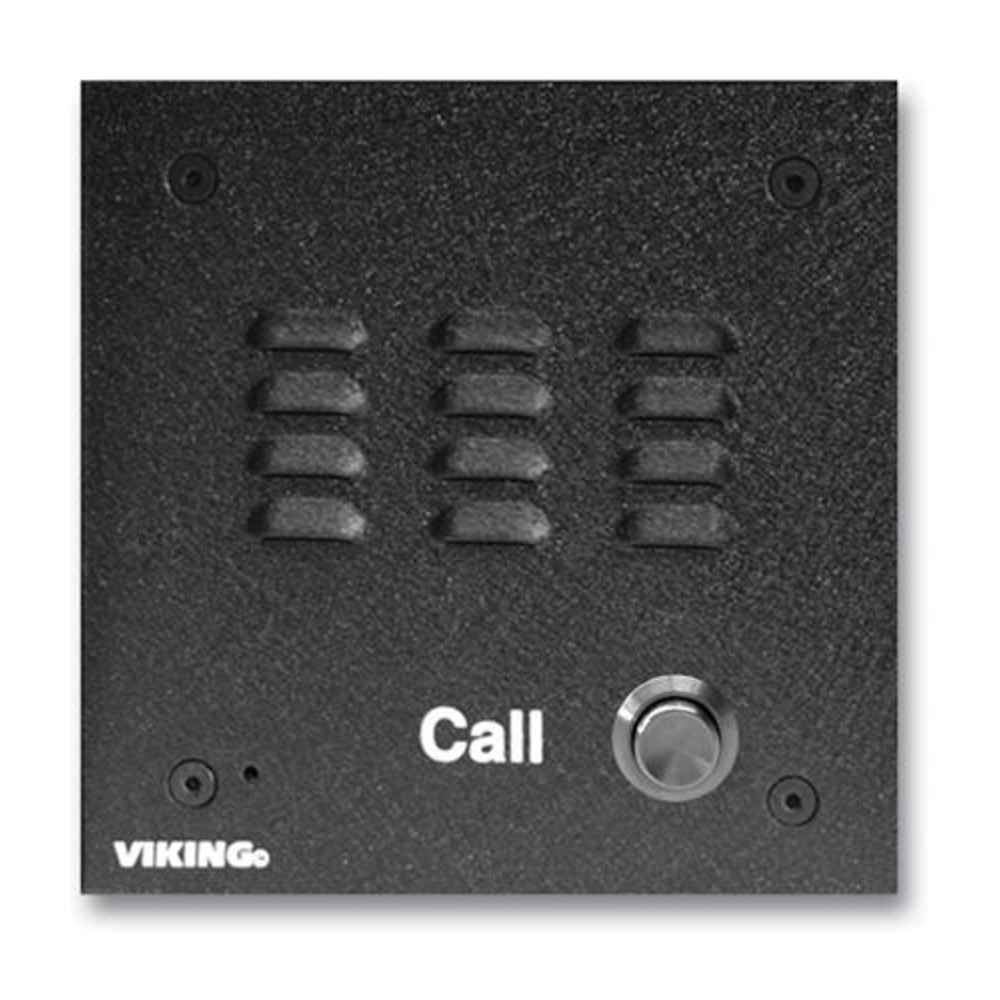 Viking Electronics E-10A Speaker Phone Call Button And Black Aluminum Faceplate Viking Electronics E-10A Speaker Phone Call Button And Black Aluminum Faceplate
