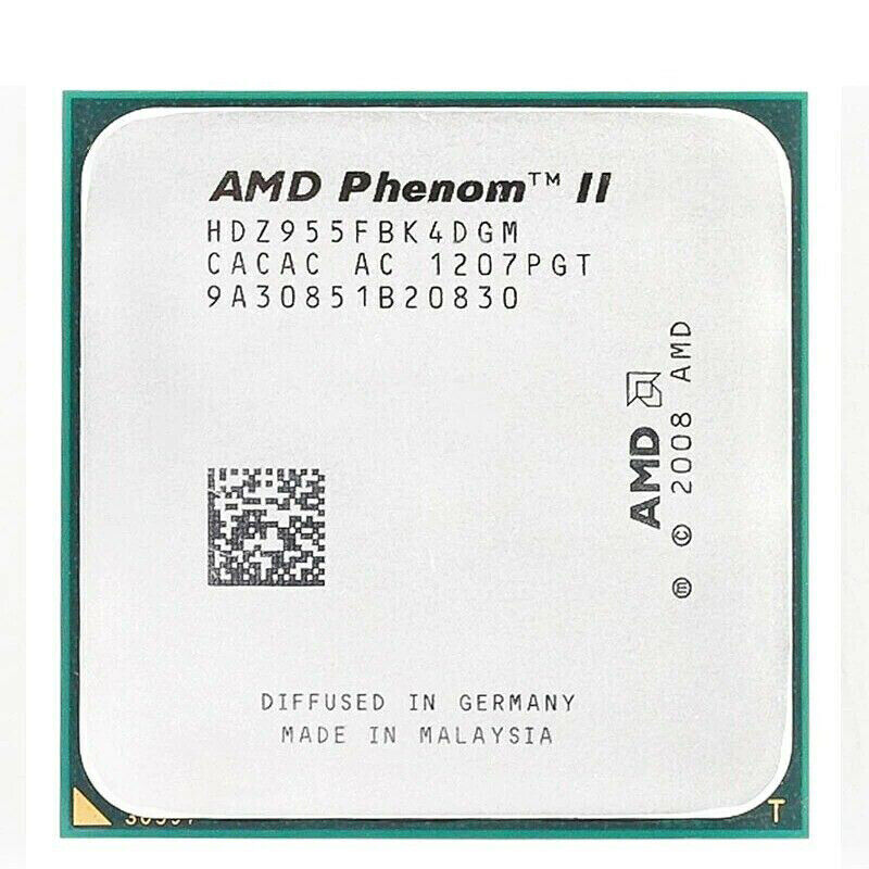 AMD Phenom II X4 955 3.2 GHz Quad-Core Black Edition Processor AM3 AM2+ 125W CPU