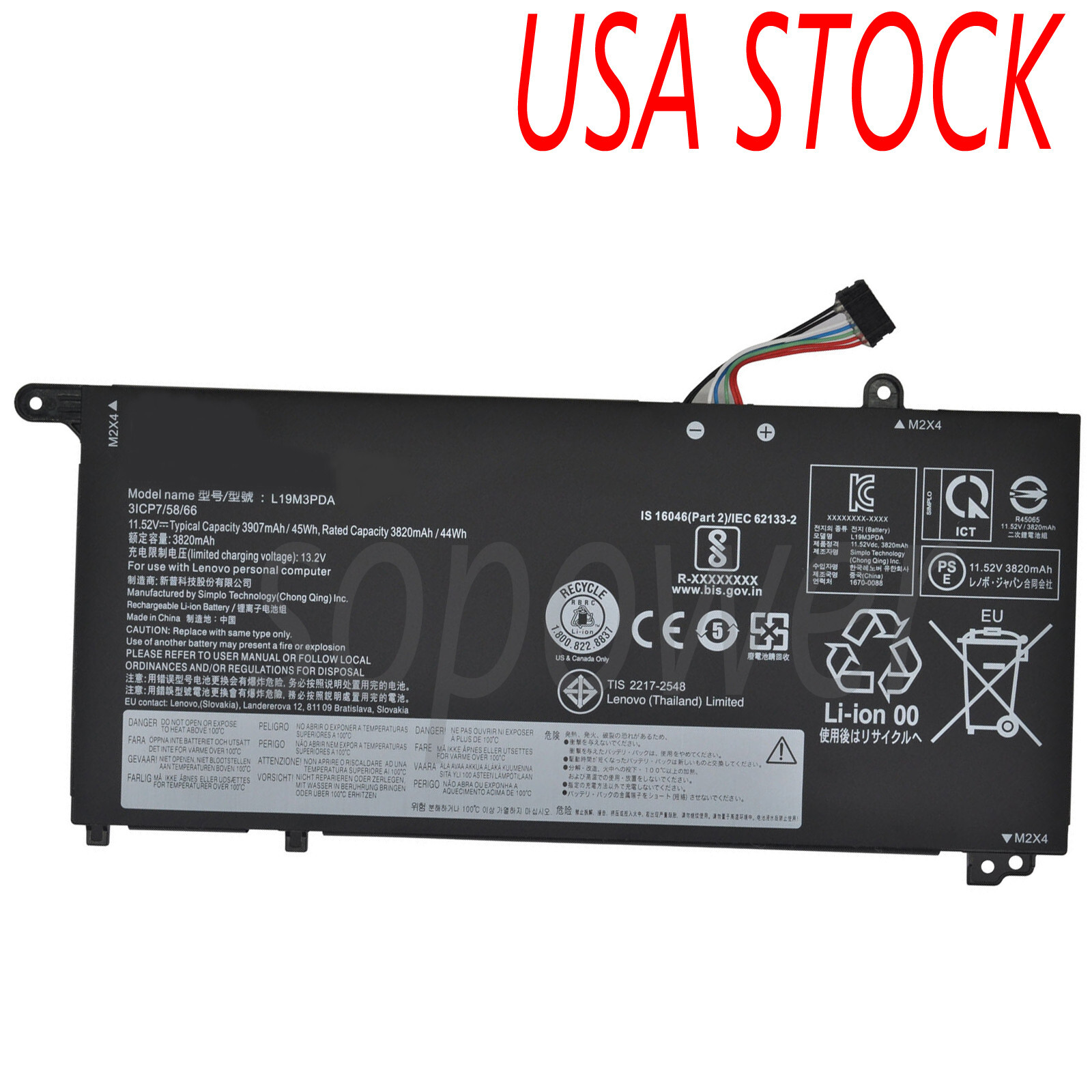 L19M3PDA L19C3PDA L19D3PDA Battery for Lenovo ThinkBook 14 15 G2 G3 G4 IAP