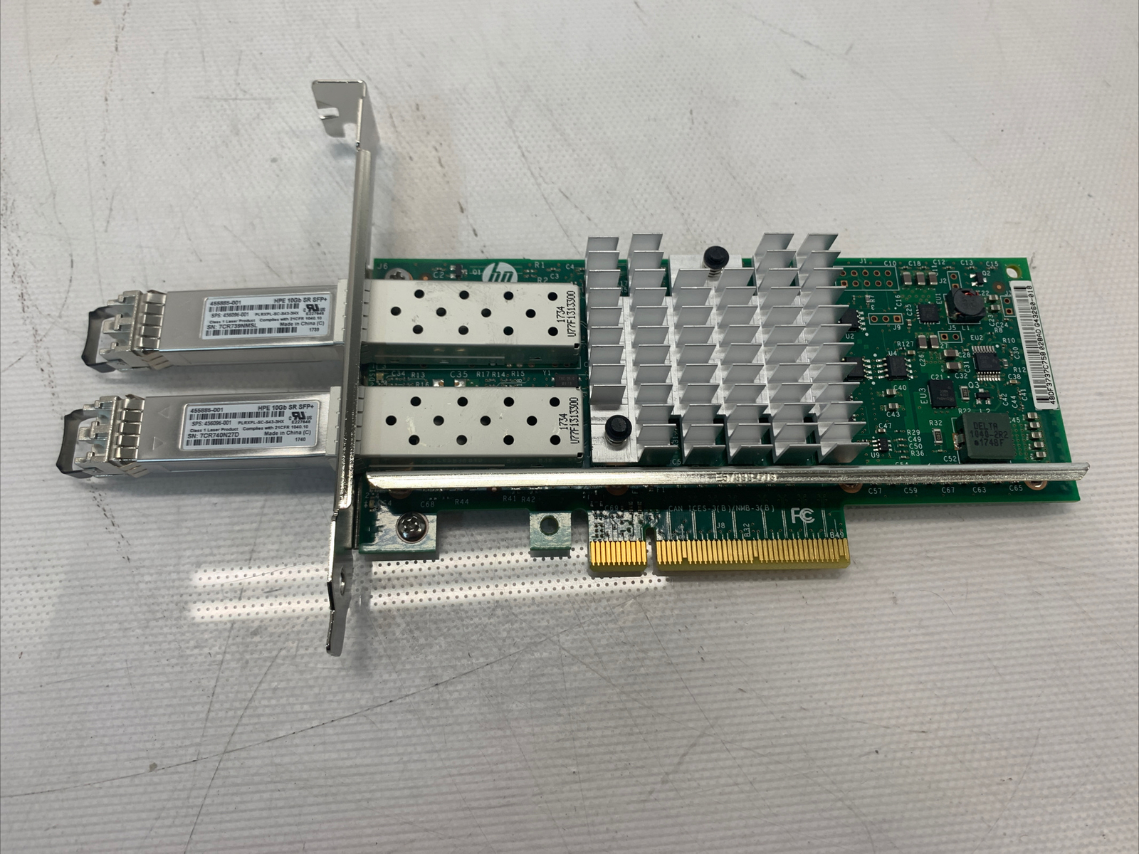 HP 560SFP+ 10GB 2-port PCIe NIC Ethernet ADAPTER 669279-001 w/ (2) 10GB SFP+ HP 560SFP+ 10GB 2-port PCIe NIC Ethernet ADAPTER 669279-001 w/ (2) 10GB SFP+