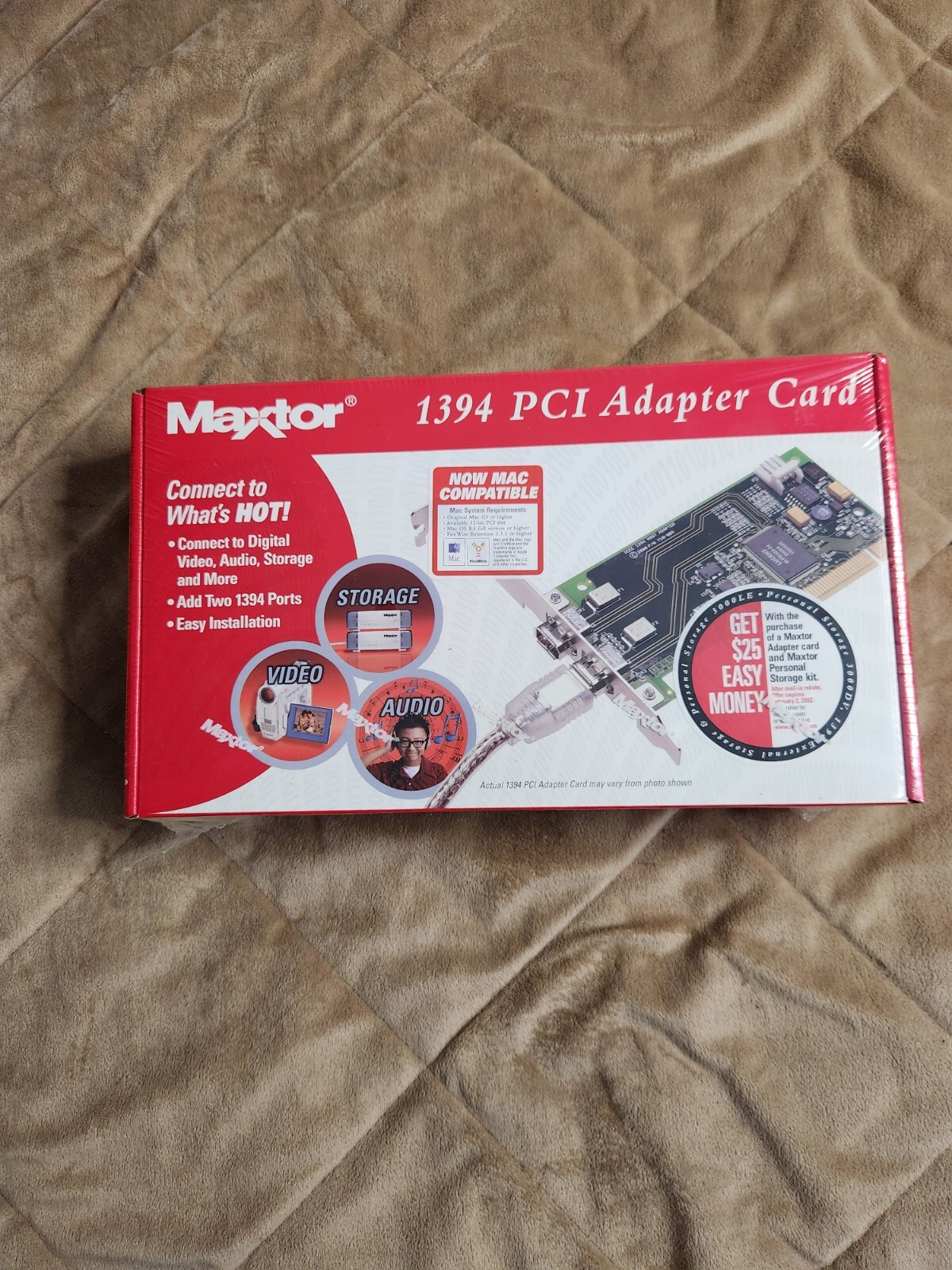 Vintage Maxtor 1394 PCI Adapter Card Data Storage Transfer Expansion New Sealed Vintage Maxtor 1394 PCI Adapter Card Data Storage Transfer Expansion New Sealed