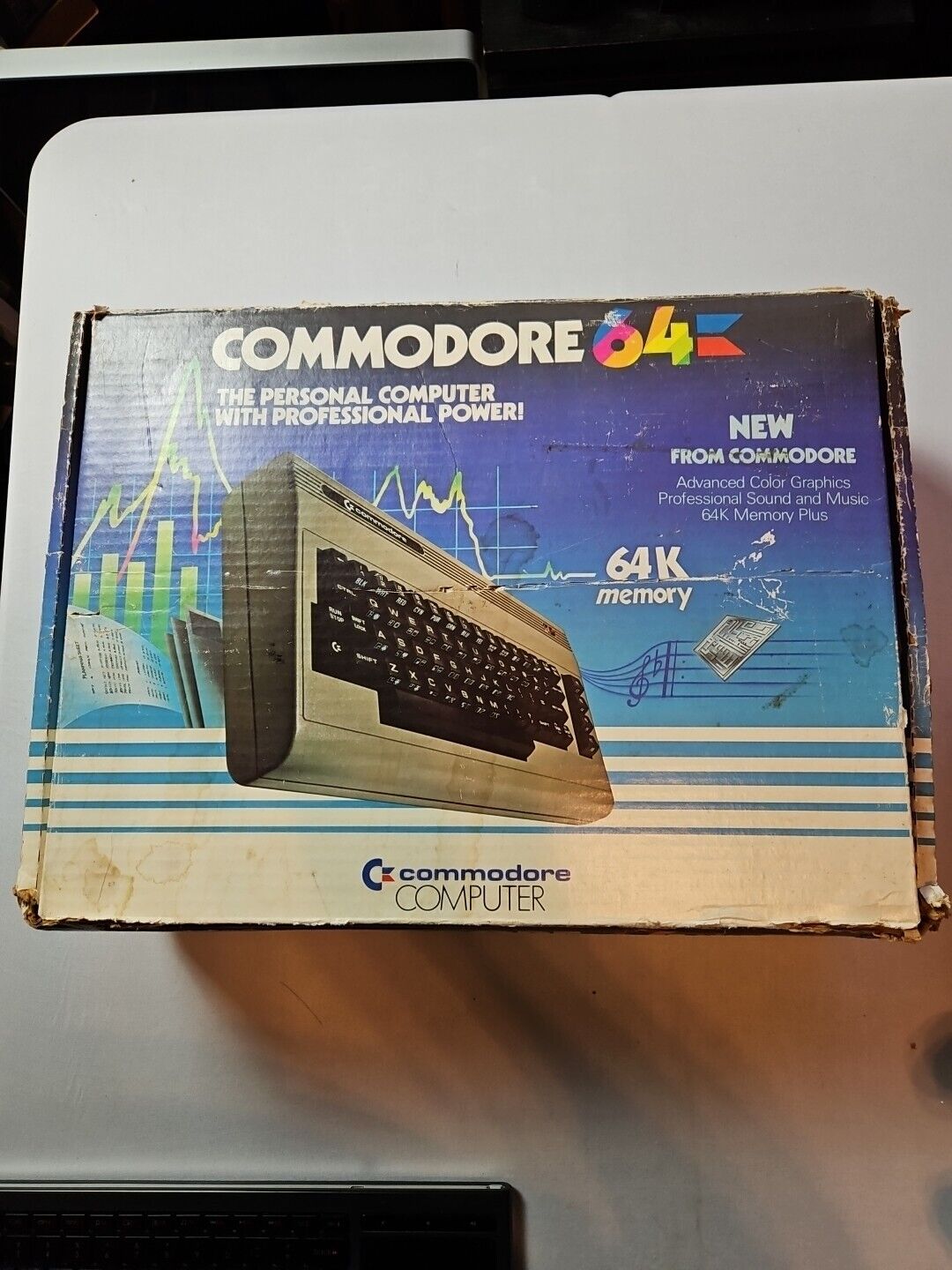 Commodore 64 Computer In Original Box With Power Supply, Manuals, Extras Works