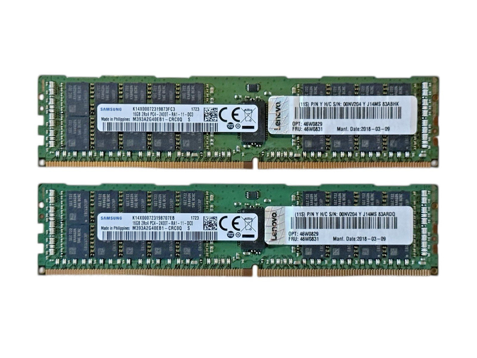 SAMSUNG 32GB (2X16GB) PC4-2400T DDR4 ECC Server Memory M393A2G40EB1-CRC0Q RAM SAMSUNG 32GB (2X16GB) PC4-2400T DDR4 ECC Server Memory M393A2G40EB1-CRC0Q RAM