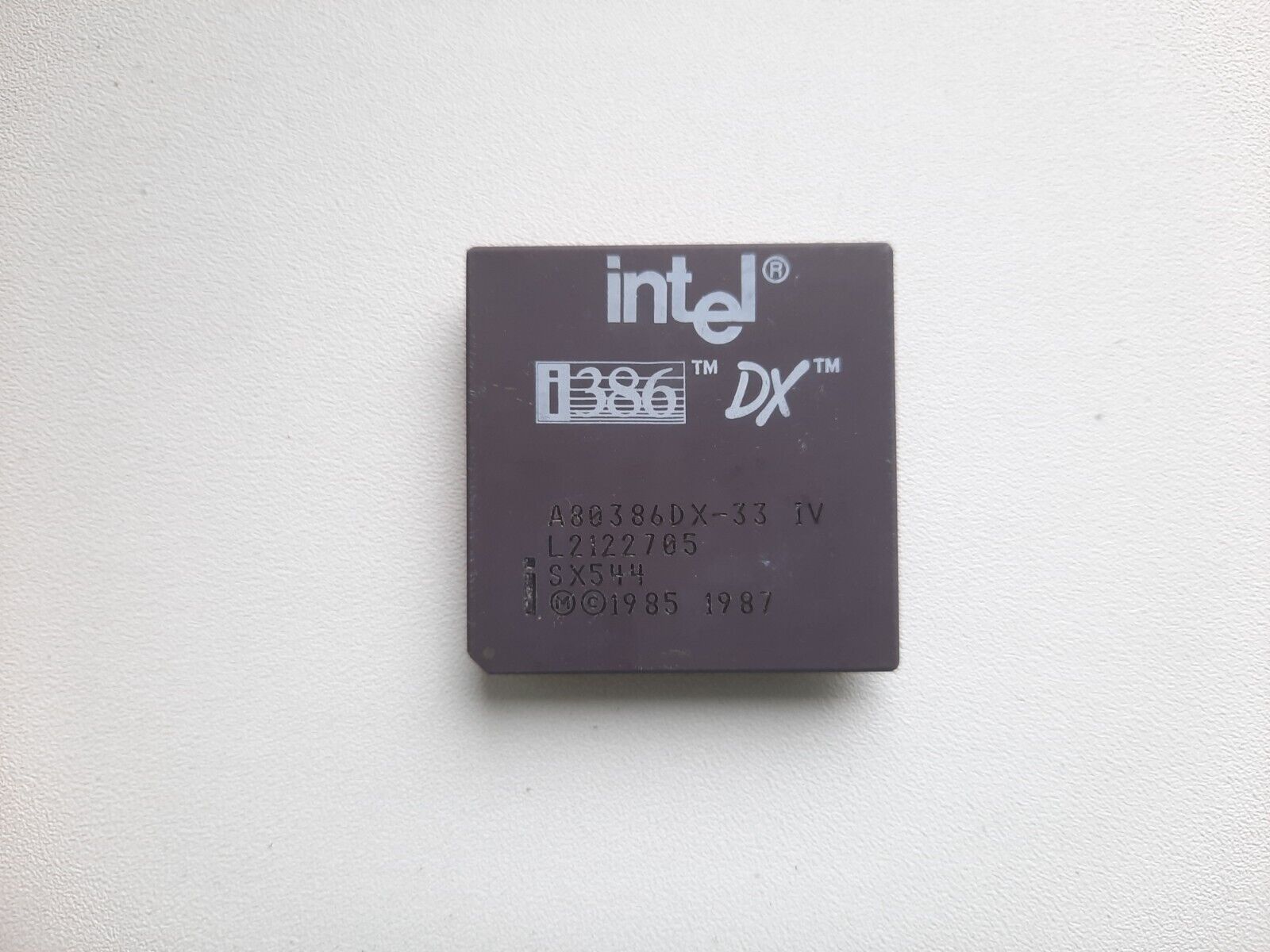 386DX Intel A80386DX-33 IV SX544 386 33Mhz Vintage CPU GOLD