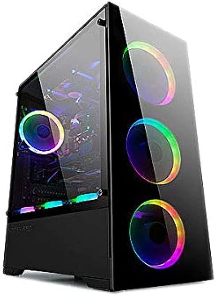Bgears b-Voguish Gaming PC with Tempered Glass ATX Mid Tower, USB3.0, Support...