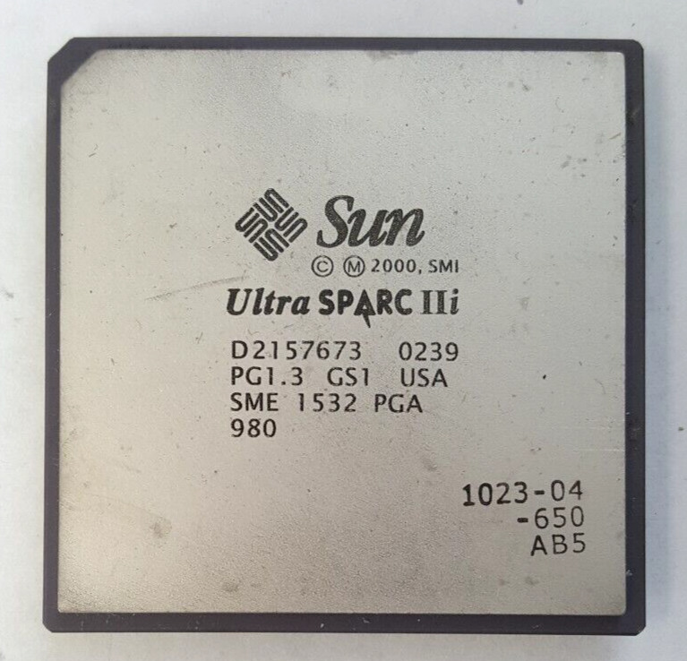 Vintage Sun UltraSparc IIi SME1532 PGA CPU Processor 980