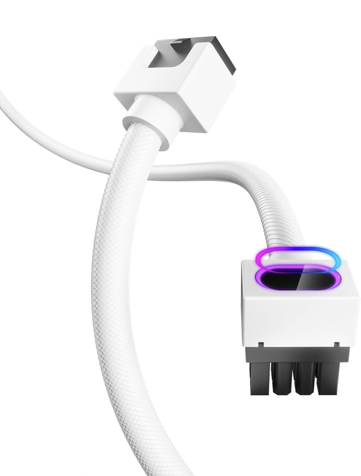 Asiahorse HYDRUS CPU Power Cable (8-Pin EPS) ARGB – White – 30cm - 2 Pack Asiahorse HYDRUS CPU Power Cable (8-Pin EPS) ARGB – White – 30cm - 2 Pack