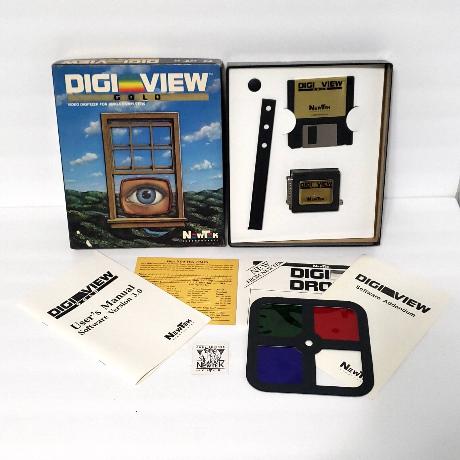 Digi View Gold NewTek Color Digitizer 3.0 for Commodore Amiga w/ Software AS IS