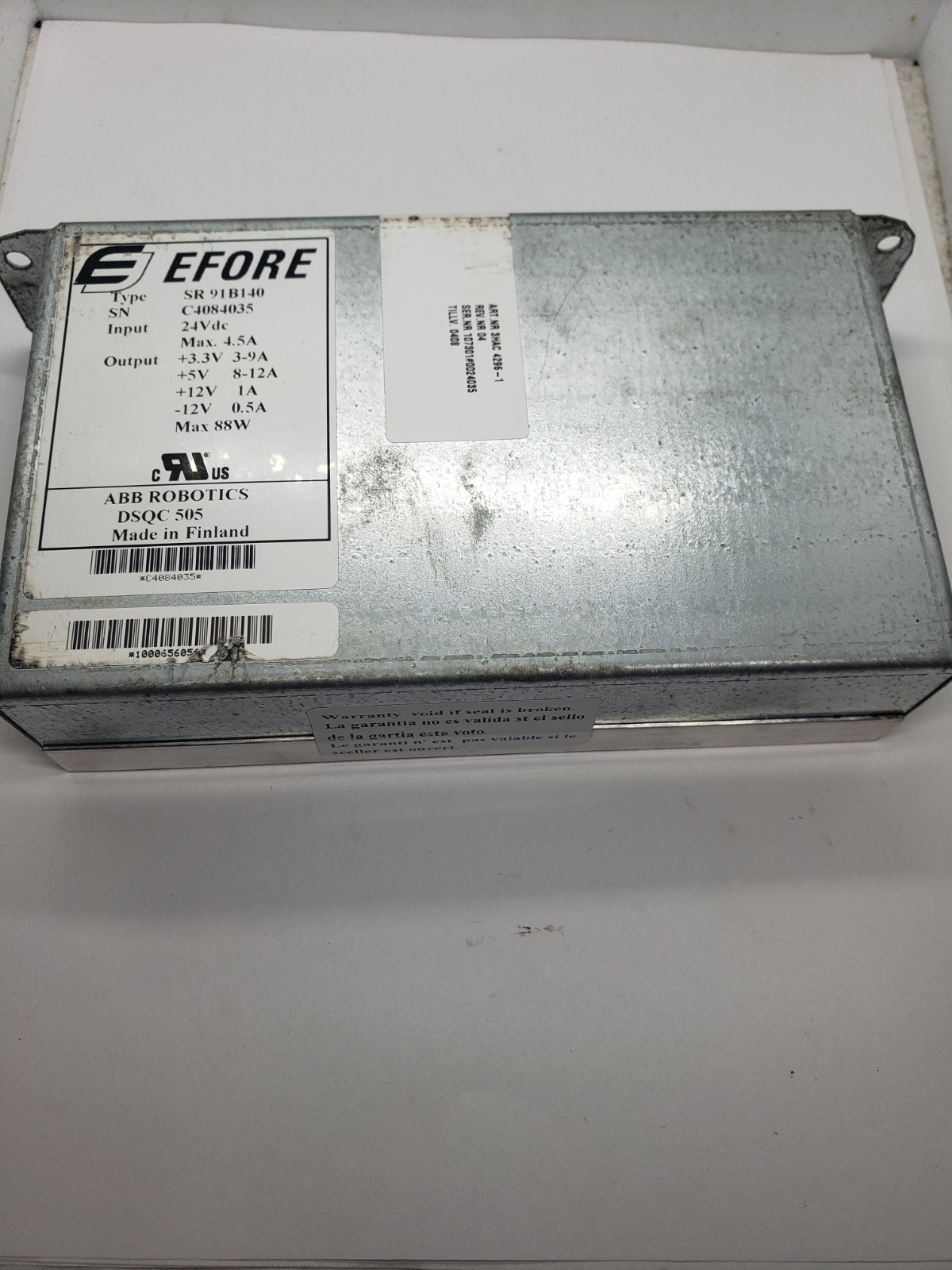 EFORE SR 91B140 POWER SUPPLY, NIB EFORE SR 91B140 POWER SUPPLY, NIB