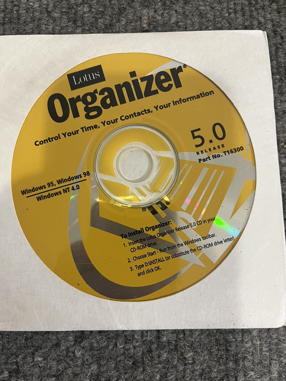 Vintage Lotus Organizer 5.0 CD ROM