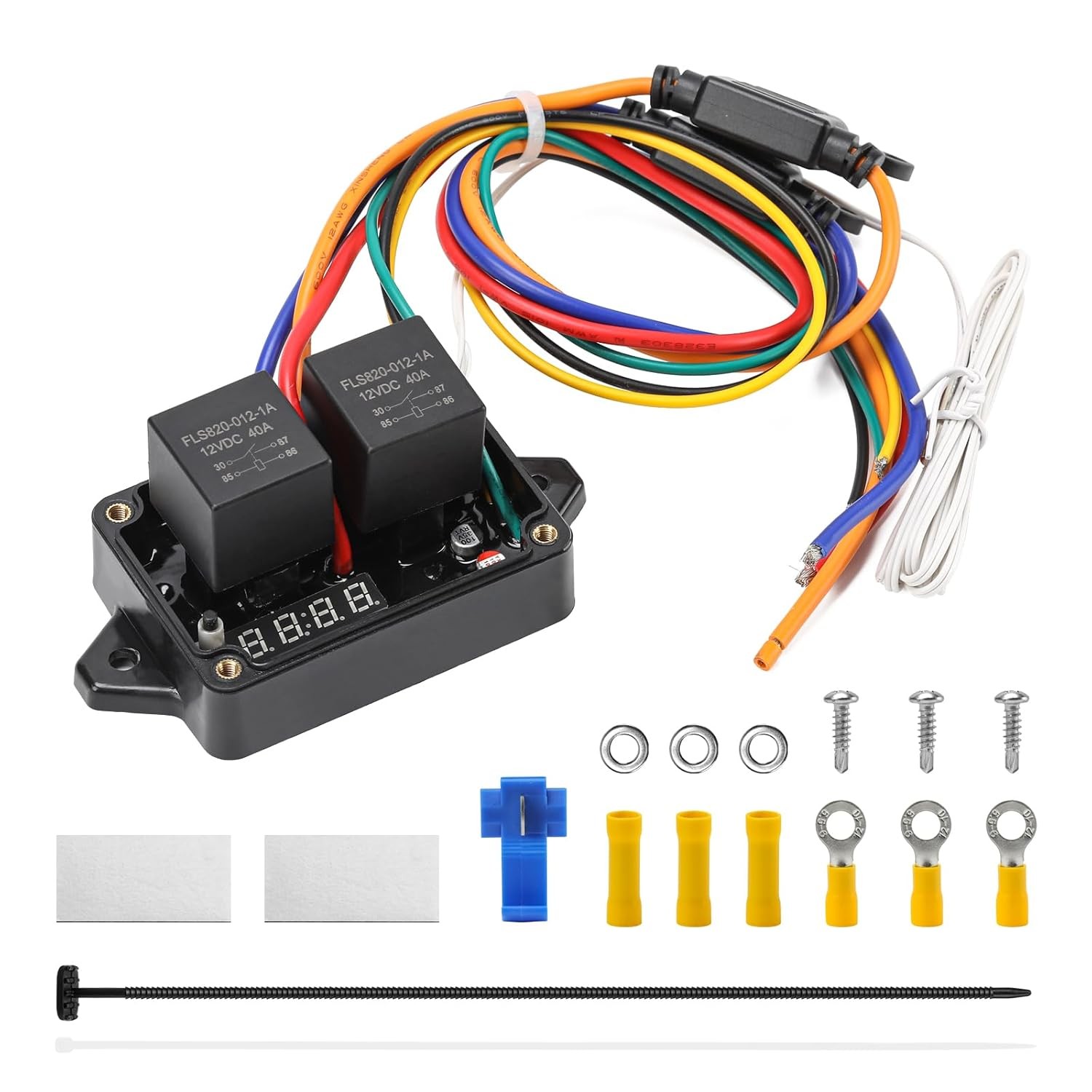 12V 24V Electric Fan Controller Kit 30A Digital Radiator Fan Switch Adjustable 12V 24V Electric Fan Controller Kit 30A Digital Radiator Fan Switch Adjustable