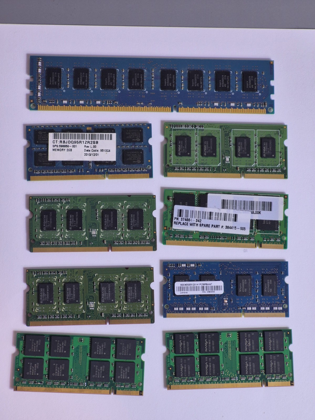 Misc Lot of RAM Memory Modules Laptop and Desktop Misc Lot of RAM Memory Modules Laptop and Desktop