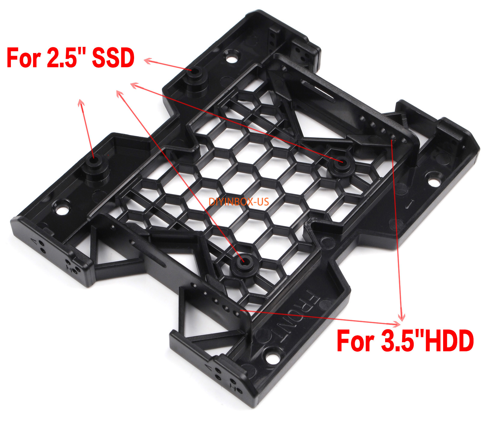 2.5 / 3.5 to 5.25 Drive Bay Computer Case Adapter HDD Mounting Bracket SSD New