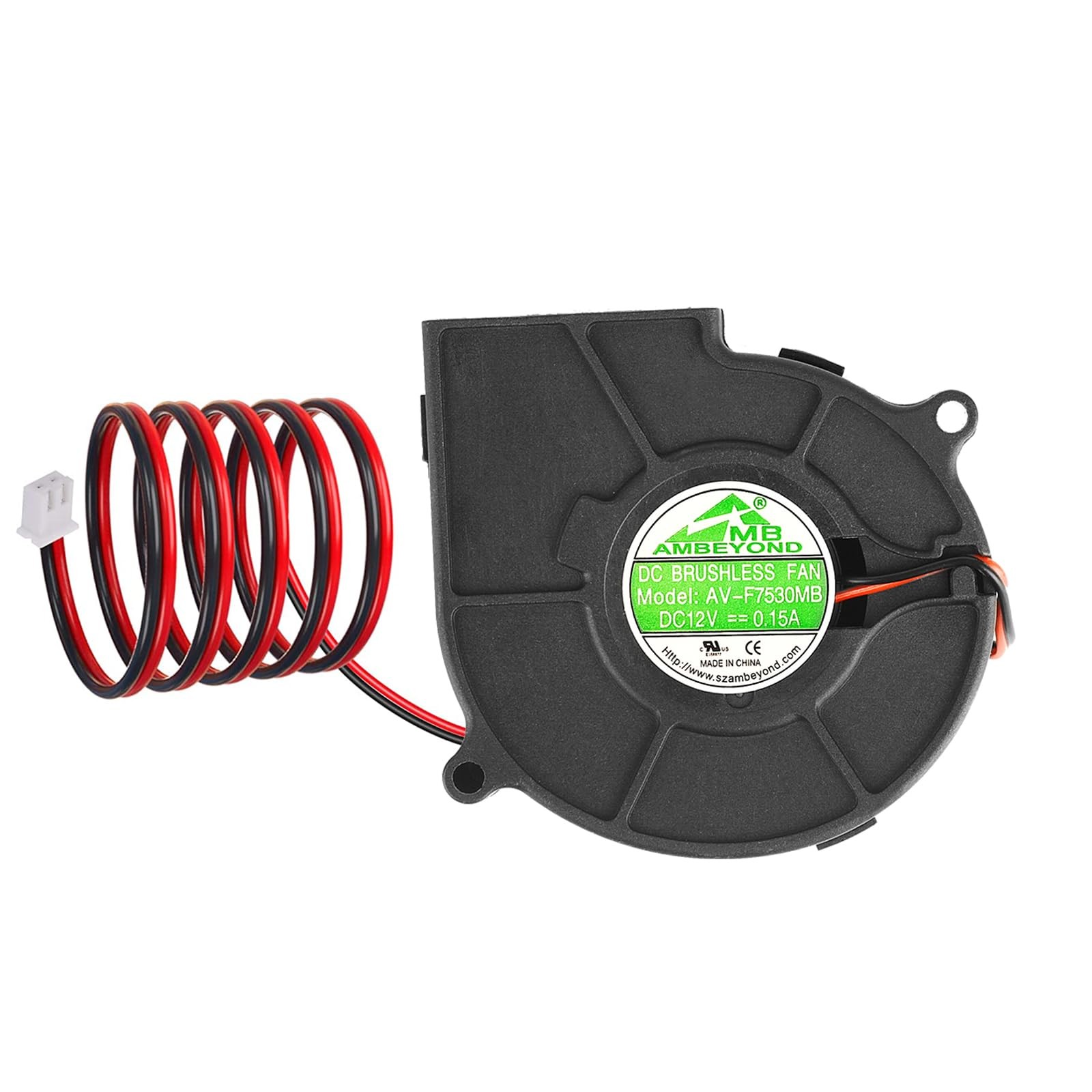 75mm x 30mm 7530 DC 12V Cooling Blower Fan, Dual Ball 75x75x30mm blower fan 75mm x 30mm 7530 DC 12V Cooling Blower Fan, Dual Ball 75x75x30mm blower fan