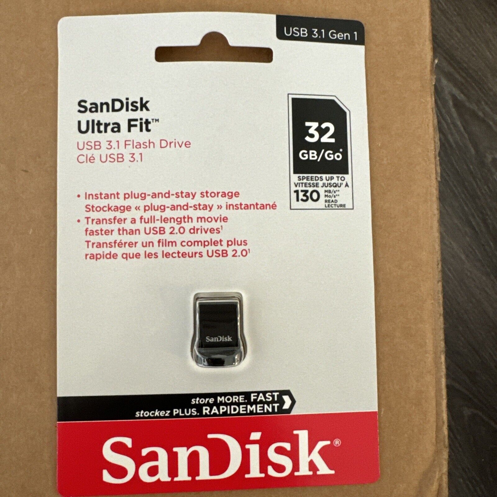 New 32GB Sandisk Ultra Fit 3.1 Type A Flash SDCZ430-032G-A46