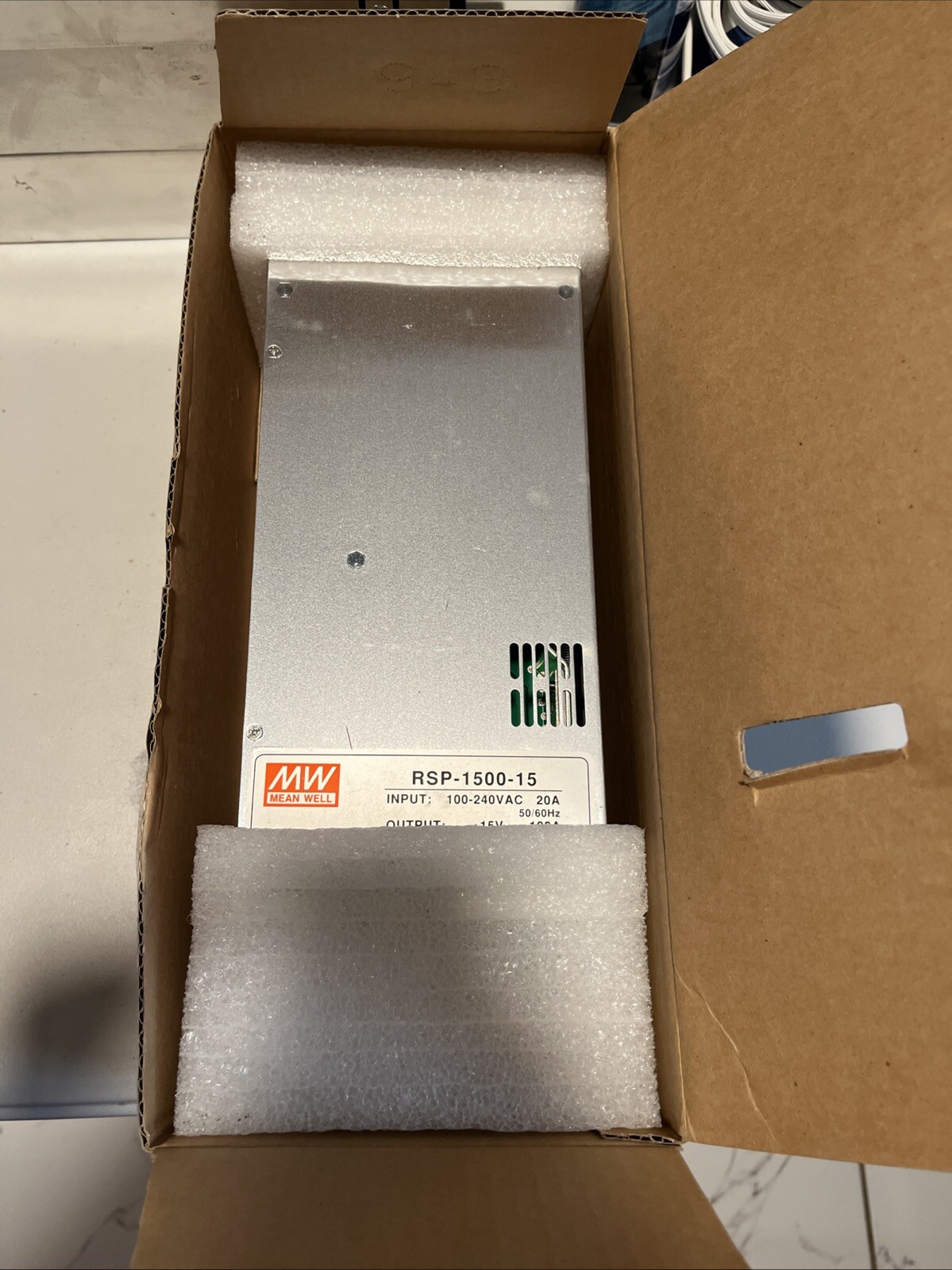 Mean Well RSP-1500-15 AC to DC Power Supply Single Output 15 Volt 100 Amp 1.5KW Mean Well RSP-1500-15 AC to DC Power Supply Single Output 15 Volt 100 Amp 1.5KW