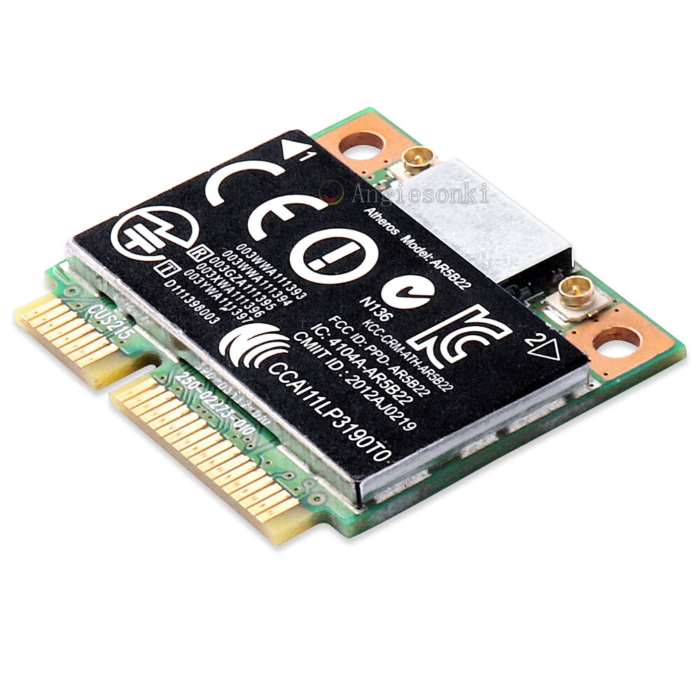 Atheros AR5B22 abgn Wireless Bluetooth 4 PCIe Half Siz Mini AR9462 HP 676786-001 Atheros AR5B22 abgn Wireless Bluetooth 4 PCIe Half Siz Mini AR9462 HP 676786-001