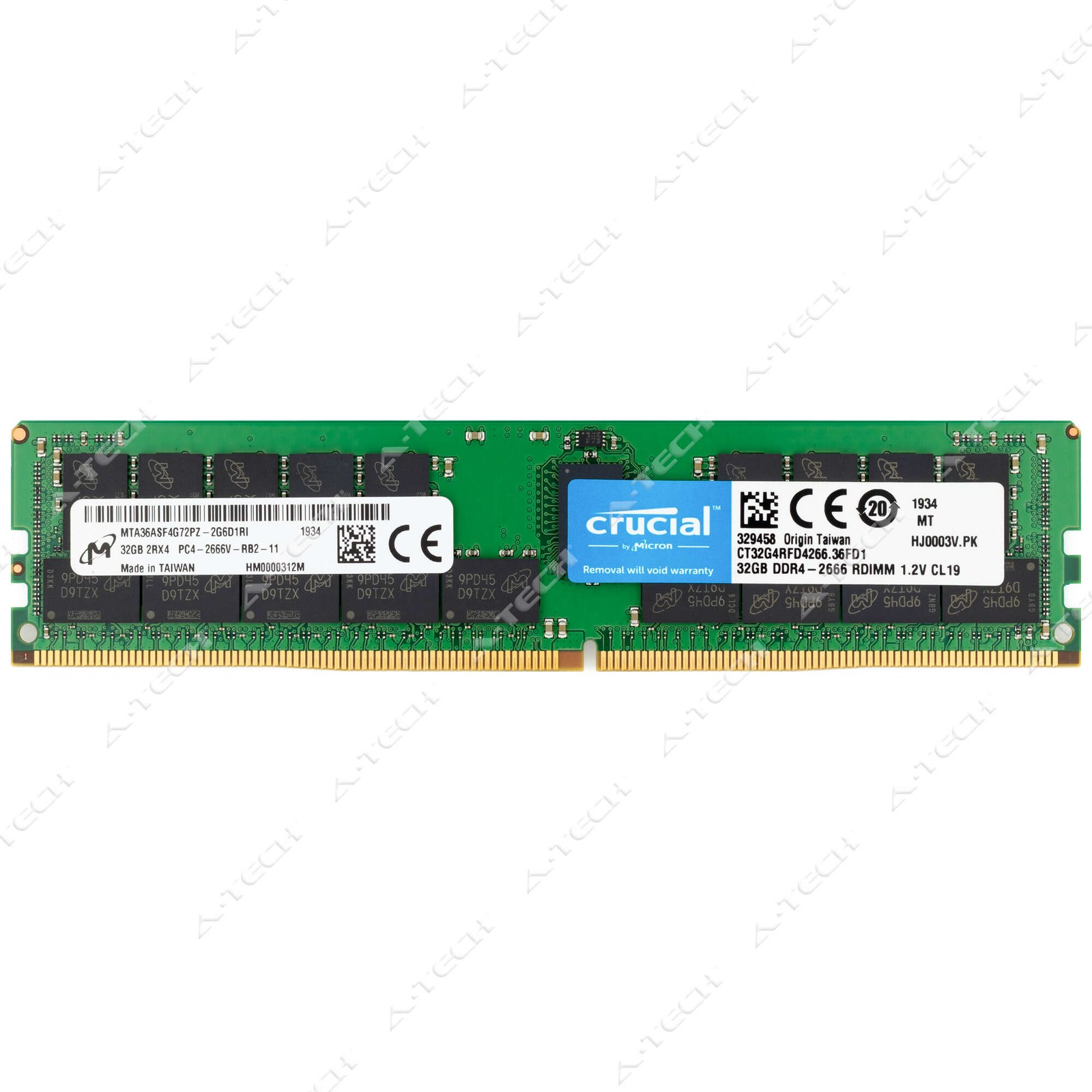 Micron 32GB DDR4-2666 PC4-21300 ECC RDIMM Server Memory RAM MTA36ASF4G72PZ-2G6D1 Micron 32GB DDR4-2666 PC4-21300 ECC RDIMM Server Memory RAM MTA36ASF4G72PZ-2G6D1