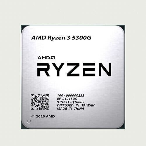 AMD Ryzen 3 5300G AM4 CPU Processor 4.0-4.2GHz Quad Core 8 Thread 65W R3-5300G