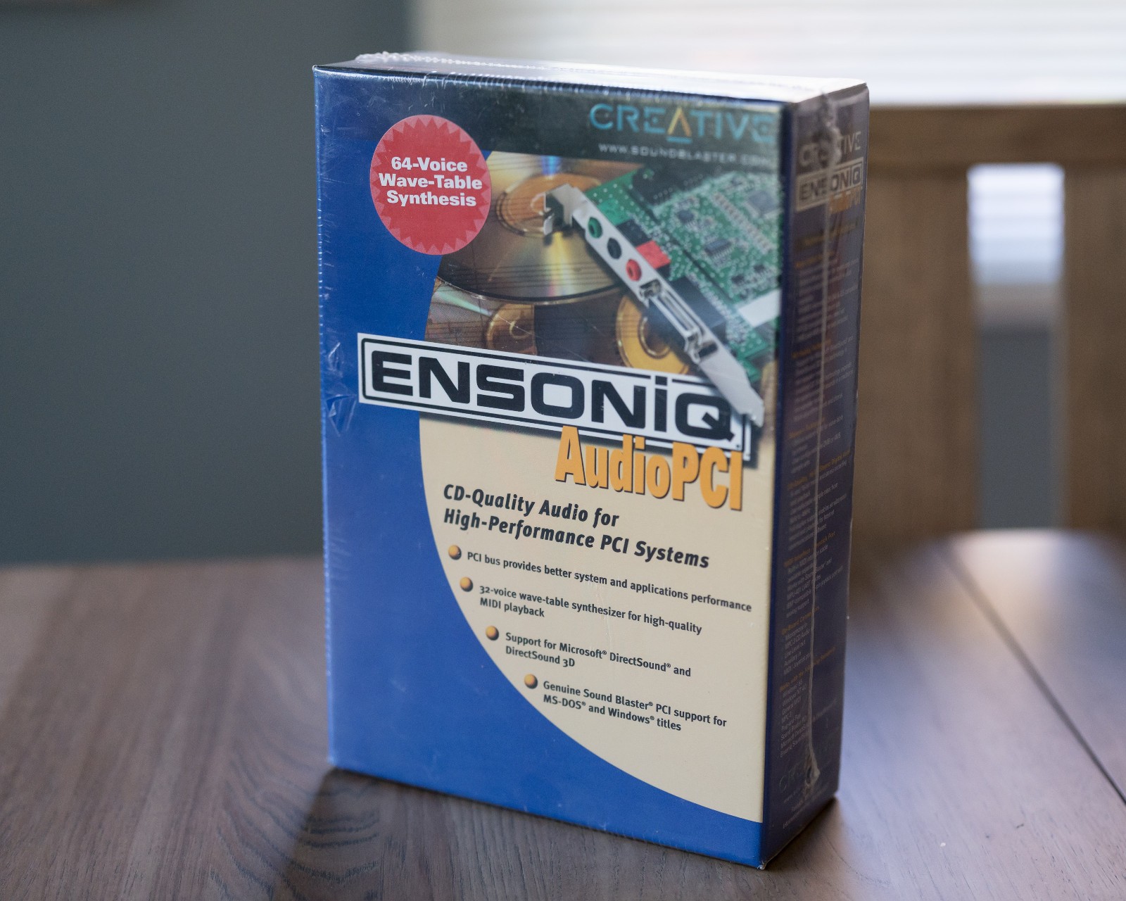 Creative Ensoniq AudioPCI ES1371 NOS Vintage Sound Card NEW Sealed Retail Box Creative Ensoniq AudioPCI ES1371 NOS Vintage Sound Card NEW Sealed Retail Box
