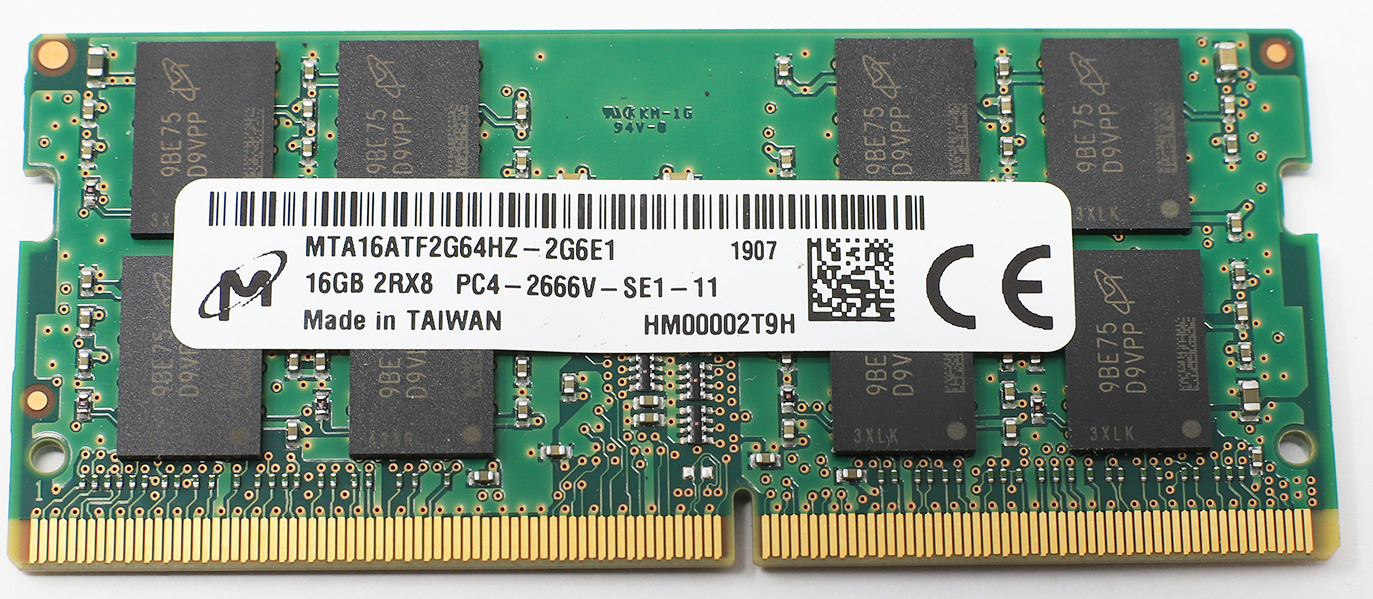 16GB Micron 2Rx8 DDR4 Laptop Memory Ram PC4-2666V SODIMM MTA16ATF2G64HZ *TESTED*
