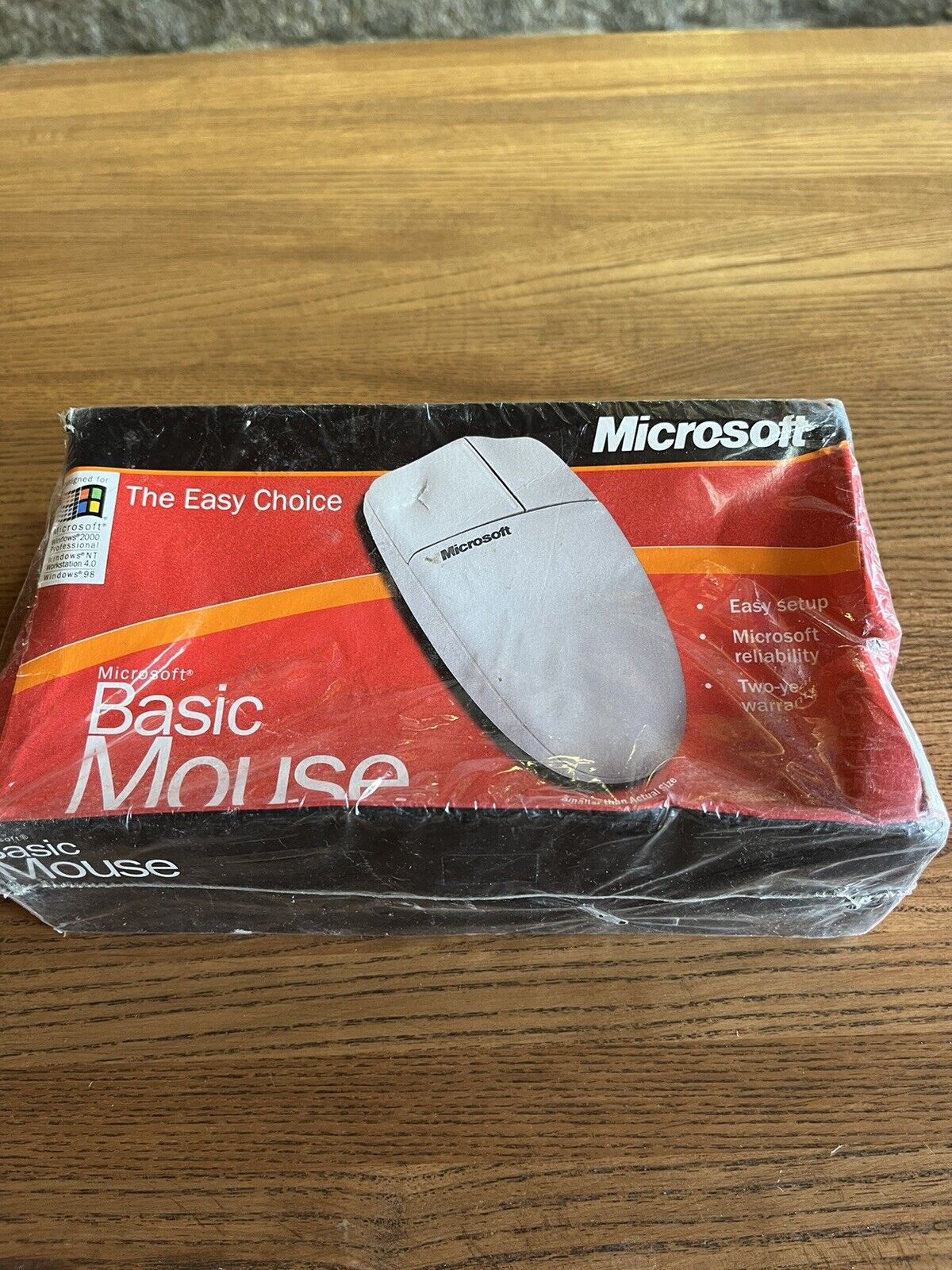 Vintage MICROSOFT Basic Mouse 1.0 PS/2 Windows 98 2000 Computer Wired NEW SEALED