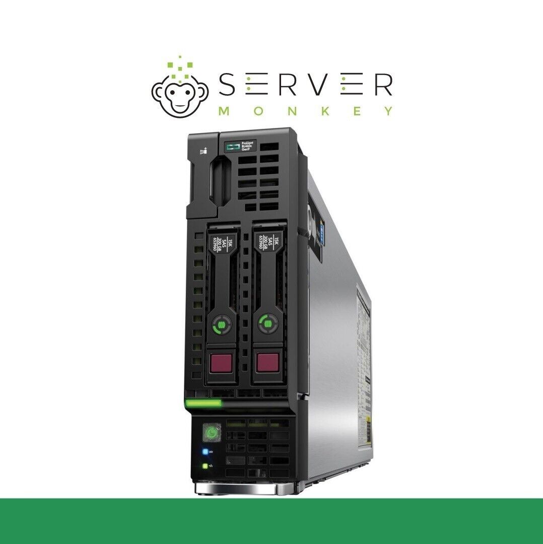 HPE BL460c G9 ProLiant Server | 2x Xeon E5-2620V3 | NO RAM | P244BR | 2xHDD Tray