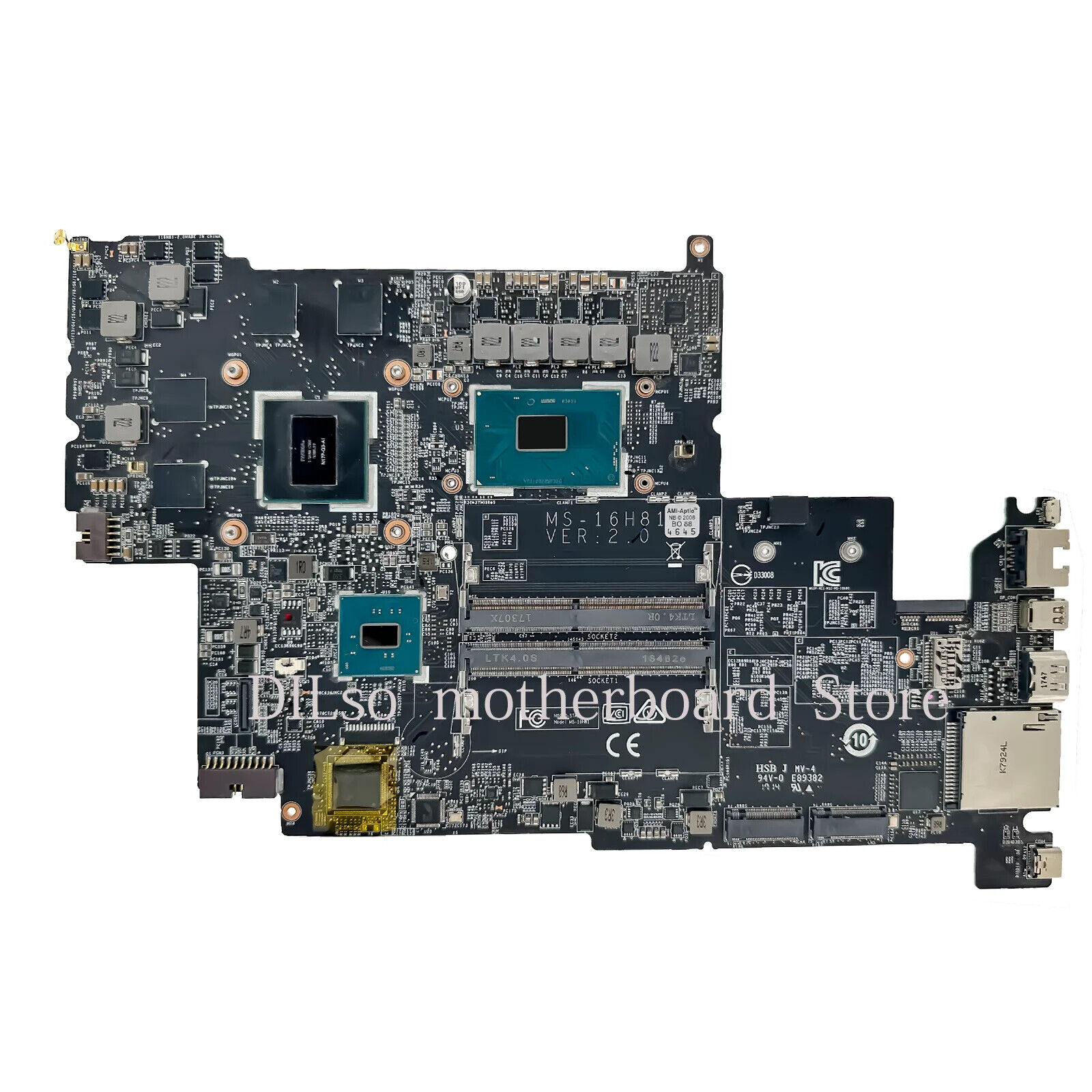 For MSI Laptop Motherboard GS60 6QC MS-16H81 i7-7700H E3-1505M CPU M2200-V4G GPU