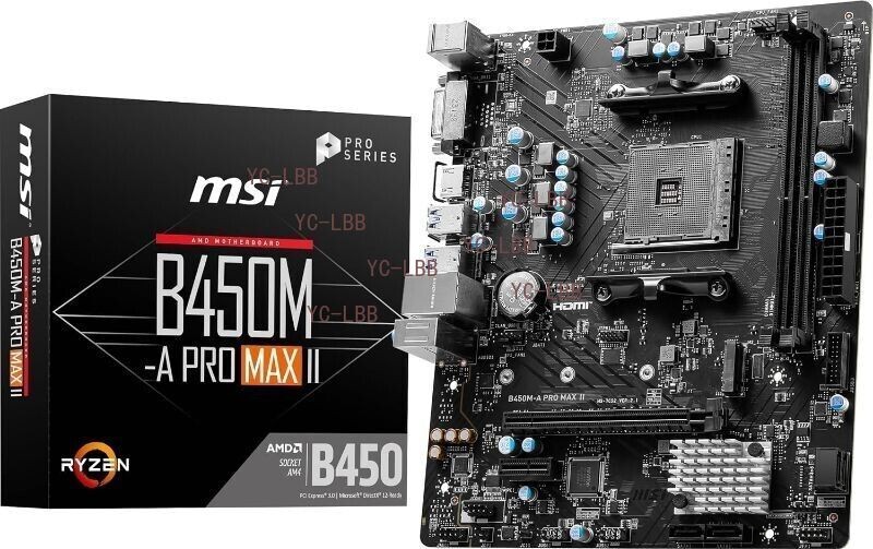 MSI B450M-A PRO MAX II Motherboard - B450/AM4/DDR4/MATX MSI B450M-A PRO MAX II Motherboard - B450/AM4/DDR4/MATX