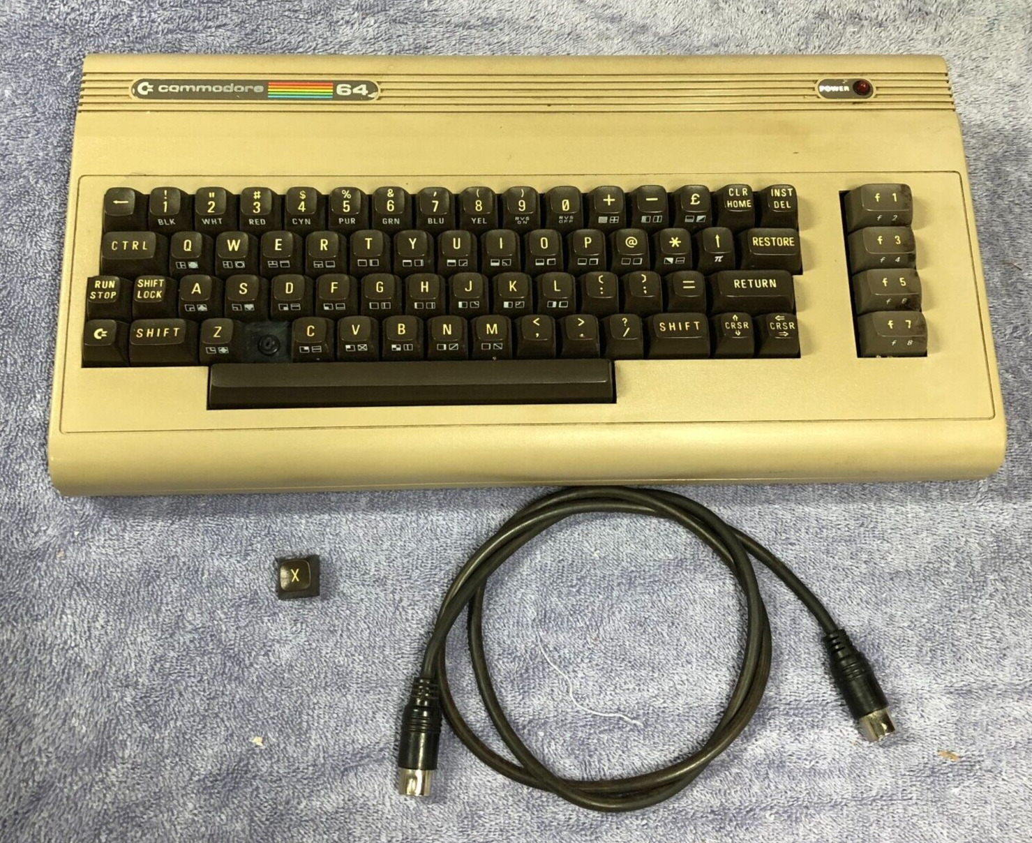 Vintage Commodore 64 Computer, Untested, Power Light Turns On
