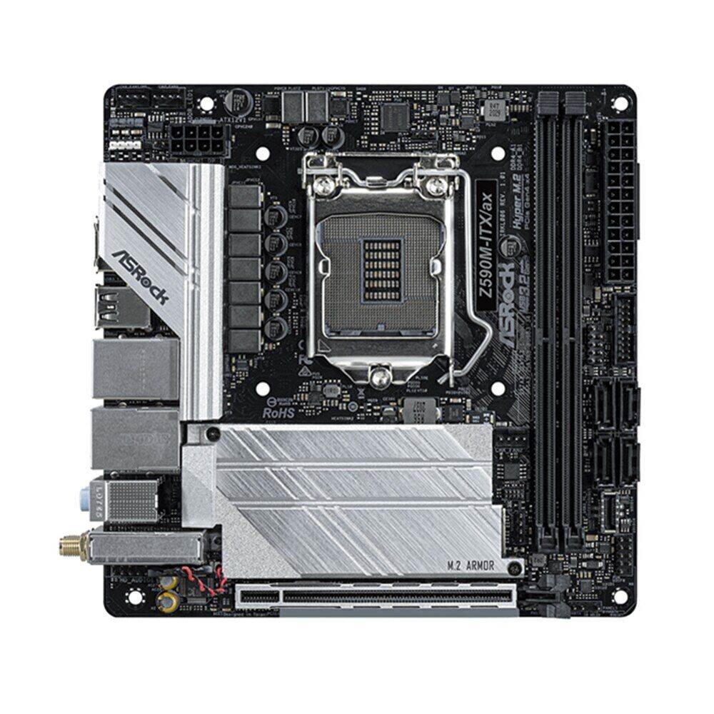 ITX MINI For ASRock Z590M-ITX/ax Desktop Z590 Motherboard LGA 1200 i7/i5/i3 DDR4