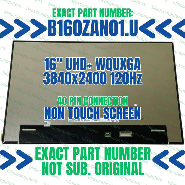 B160ZAN01.U 2023 Razer Blade 16 Model RZ09-0483SEJ3 LCD LED Screen 16 B160ZAN01.U 2023 Razer Blade 16 Model RZ09-0483SEJ3 LCD LED Screen 16