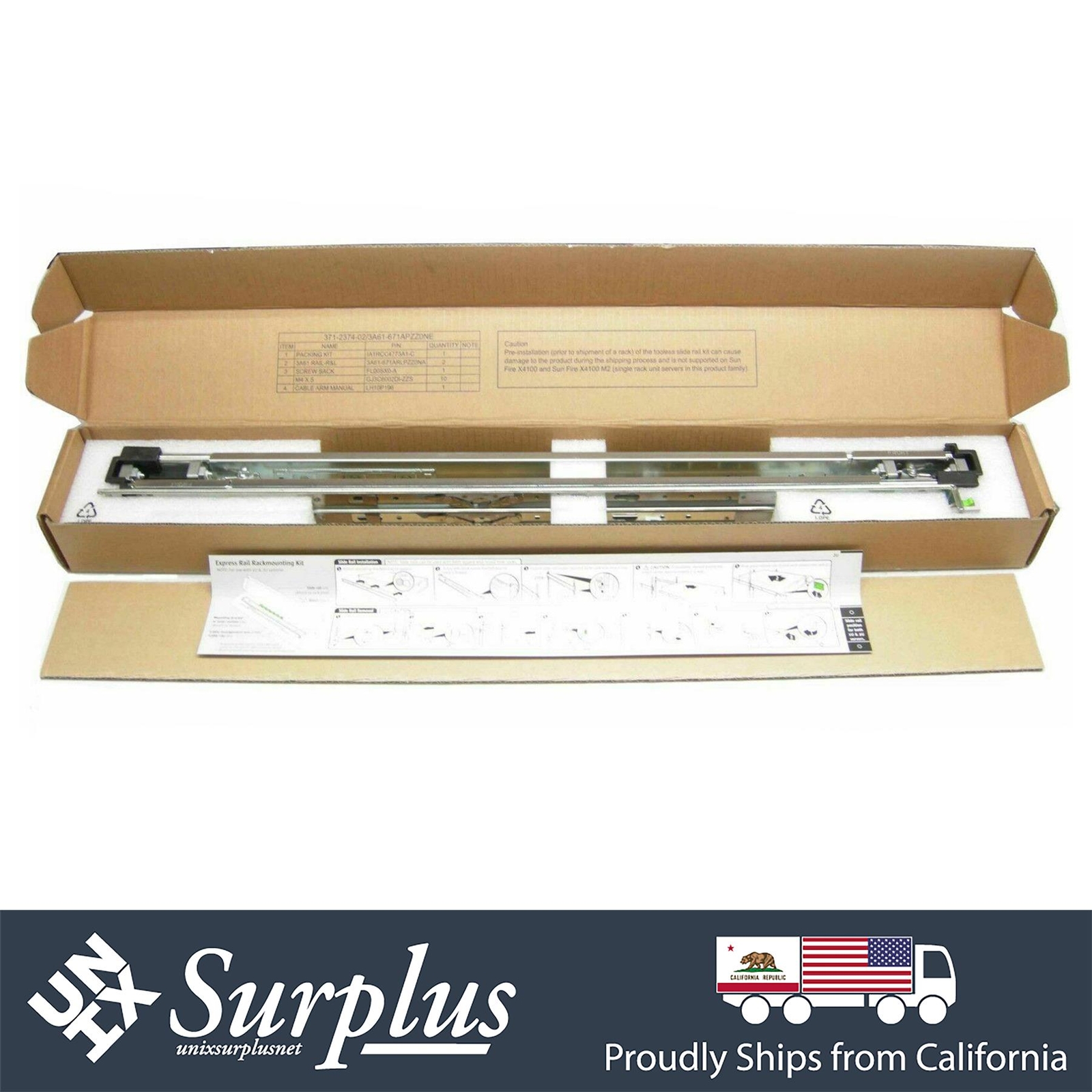 New Oracle Sun Fire X8029A-EZ Rail Kit for X4100 X2200 X4200 X2100 X2250 V125 New Oracle Sun Fire X8029A-EZ Rail Kit for X4100 X2200 X4200 X2100 X2250 V125